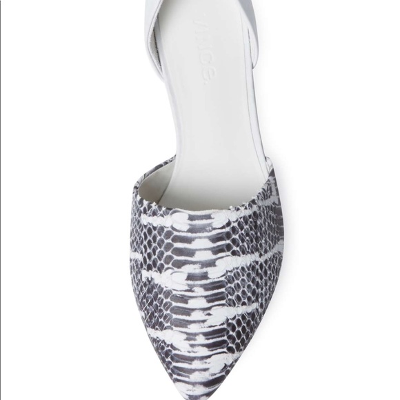 Vince | Nina Embossed Leather D'Orsay Flat - Picture 3 of 5